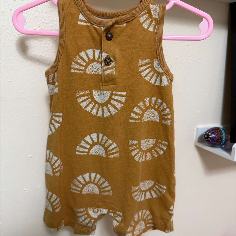 Carter's Mustard Sunburst Sleeveless Romper